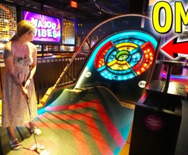 We Found a CRAZY High Tech Mini Golf Course!