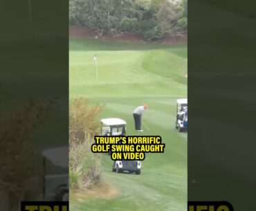 Trump Sends Golf Ball Flying… the Wrong Way #trump #golf