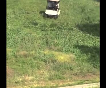 Crazy golf cart crash! II Golf Gods