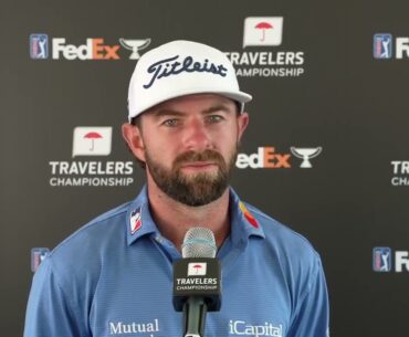 Cameron Young Shoots 8 Birdies with Dad on the Bag | Travelers Round 1