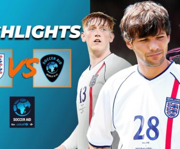 HIGHLIGHTS - Soccer Aid 2025 | England v World XI | Tomlinson, Zuu, Tevez, Ginge, Rooney & More!