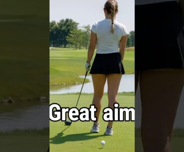 Great aim 🎯 #funny #shorts #reels #golf #girl #asmr