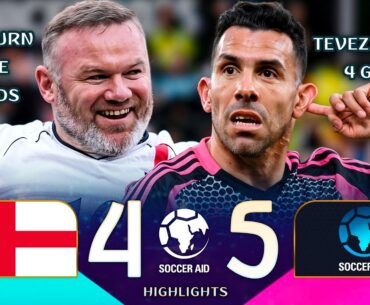 TEVEZ SCORES 4 GOALS AND ROONEY PUTS ON A SHOW IN THE LEGENDS REUNION AT SOCCER AID 2025