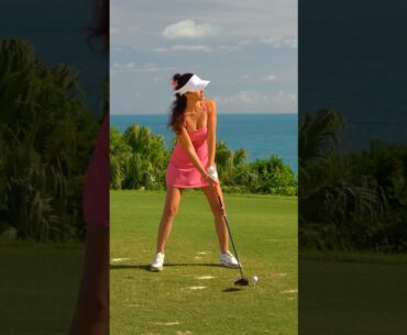Amazing Golf Swing you need to see #funny #shorts #reels #golf #girl #asmr