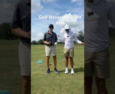 Golf lesson on right arm with Matt McLean at Bobby Jones Golf Course  #30#Golflesson #golfswing
