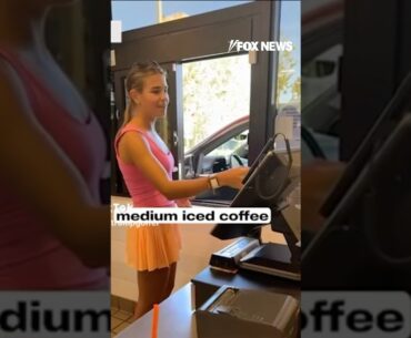 Kai Trump works fast-food drive-thru at Dunkin’ #shorts