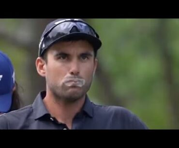 Angry golfer tapes his mouth shut during a round in unusual new tactic