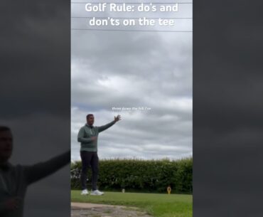 On the tee. Rules #golf #golfrules