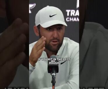 Scottie Scheffler explains whether PGA Tour courses are too easy or not...#golf #scottiescheffler