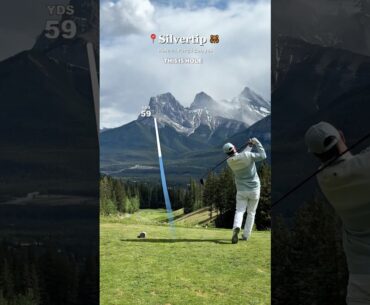 🚨 A special golf hole with a beautiful mountain backdrop 🏔️ #golf #golfing #golfcourse #backdrop