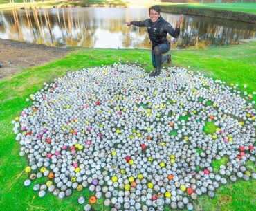 Diving Golf Course Pond FOUND 5,000+ LOST Golf Balls!! ($25,000)