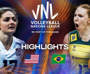 USA 🇺🇸 vs. Brazil 🇧🇷 - Highlights | Week 1 | Women's VNL 2025