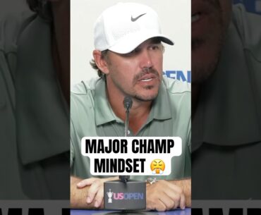 Brooks after getting a talking to from his coach, Pete Cowen 😤 #golf #LIVGolf #USOpen