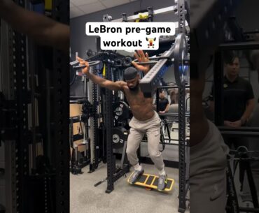 LeBron pre-game workout ahead of game 3! 🏋️‍♂️😤 #lebronjames  #lakers #nba