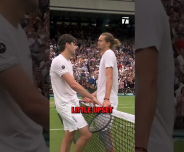 What did Zverev say to Fritz at the net? 🤝 #wimbledon #tennis