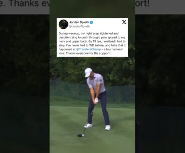 Why Jordan Spieth withdrawal from the travelers #shorts #golf #pga