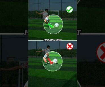 How to shoot FINISHING SHOT ⚽️.#football #footballskills #soccer #finishing #shots #shorts