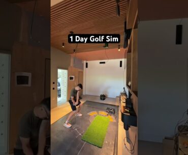 Golf Simulator Installation Transformation  #golf #golfsim #shorts #golfsimulator
