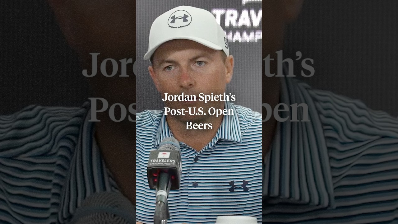 Jordan Spieth threw back a few beers to recover from Oakmont 😂 Jordan Spieth threw back a few beers to recover from Oakmont 😂