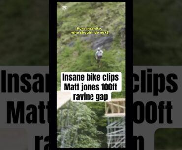 Insane Mtb clips you have to see Matt jones 100ft Ravine gap redbull hardline #mtb #shorts #crazy