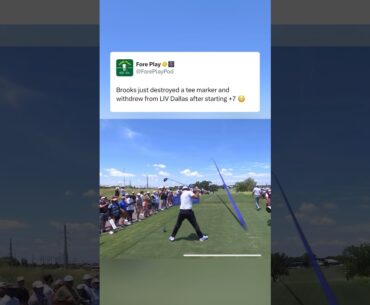 Brooks Koepka destroys tee marker & withdraws after starting +7 at LIV Dallas