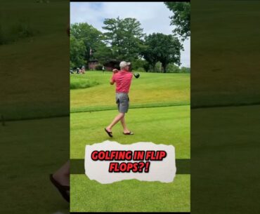 WILD outfit choice on the golf course 🩴
