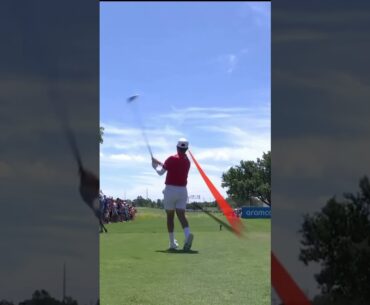Teeing off at Hole 1 at #LIVGolfDallas 🔥 Abraham Ancer feeling the Texas love #teetime #golfer
