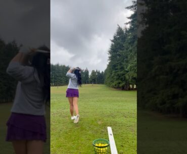iron swing driving range golf course girl #golfswing #golfgirl #golfvlog