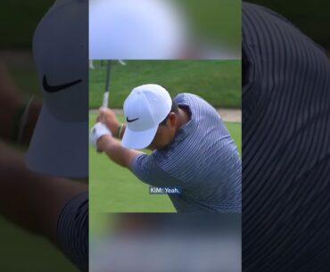 Tom Kim and Caddie have a cool conversation 😲