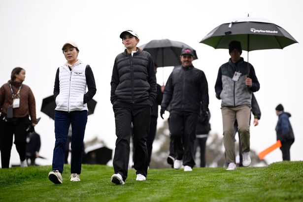 Kai Trump walks on the golf course