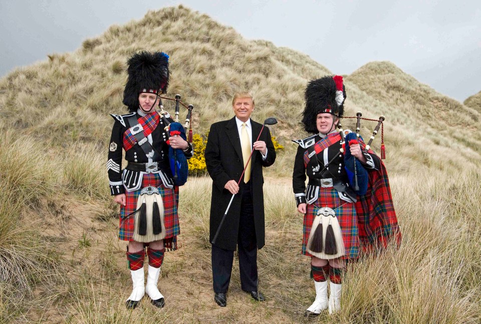 Donald Trump golfing at Turnberry.