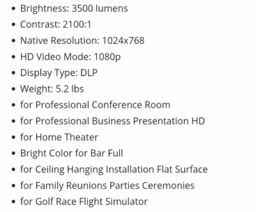 Epson EX 9240 Projector