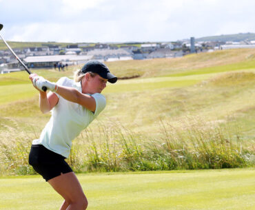 Cork golfers Sara Byrne, David Howard and John Doyle in action abroad