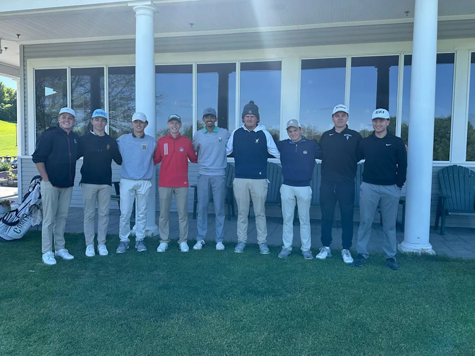 Section V's 2025 boys golf state qualifiers: Brody Burgess (Victor), Zach Jerome (Fairport), Austin Erdmann (McQuaid), Sam Eichas (Spencerport), Timmy Spitz (Pittsford Sutherland), Sam Schultz (Brockport), Jack Reichard (Penfield), Zayden Patel (Rush-Henrietta).