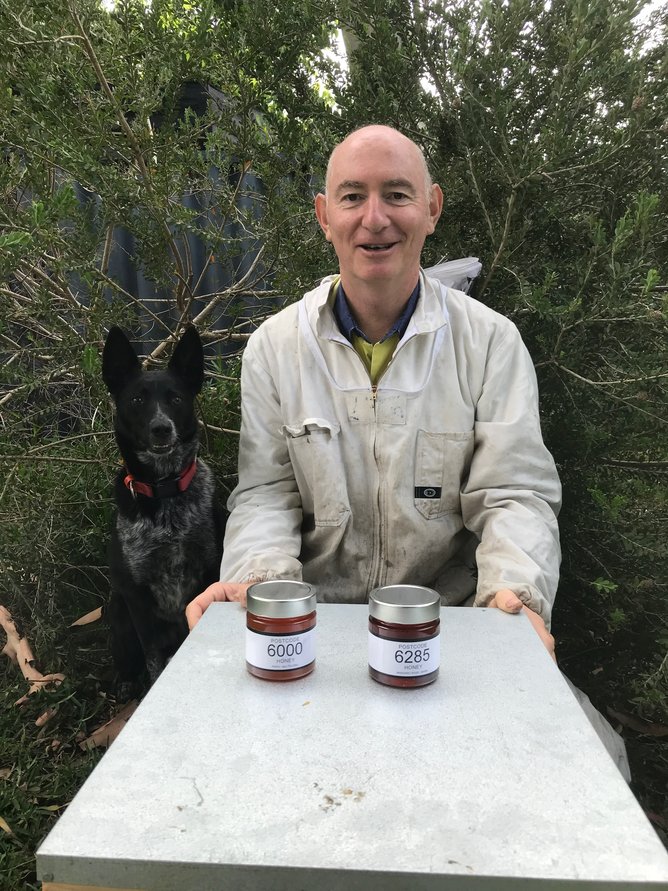 Bee keeper and producer of North Perth-based Postcode Honey, John Faherty.