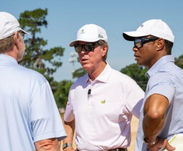 Woods visits Augusta to view short course, learning lab site