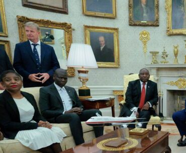 Ernie Els, Reief Goosen at Donald Trump South Africa president meeting