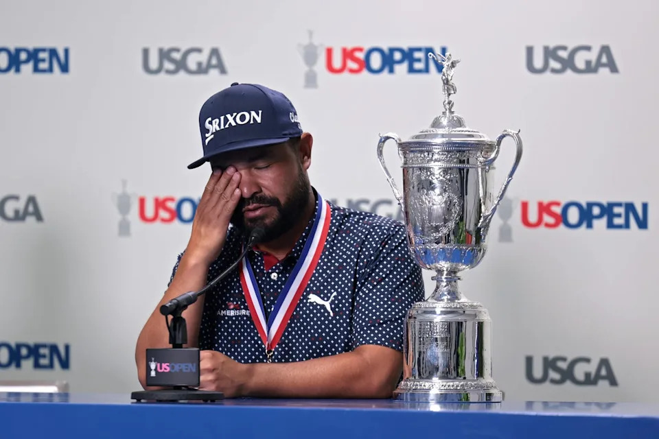 The 34-year-old was then emotional when reliving his triumph after the fact (Getty)