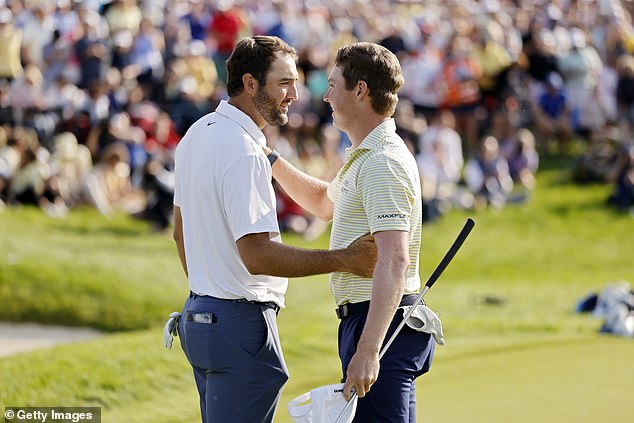 Griffin began the day a stroke behind Scottie Scheffler and finished second to the PGA Championship winner at Muirfield Village, but this time four strokes behind