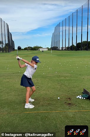 The youngster fired off a rocket of a shot with her driver