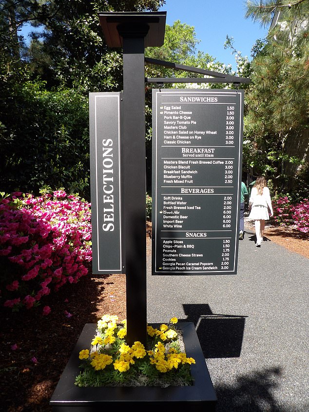Fans highlighted the Masters low prices for food and drink after seeing the US Open menu