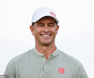 Adam Scott is a shot off the lead and will play in the last group in the last round of the US Open