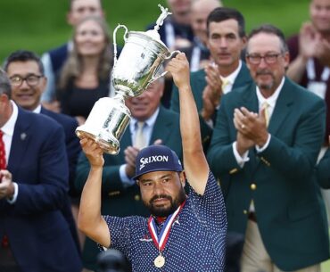 American golf star JJ Spaun captured his first ever major championship on Sunday night