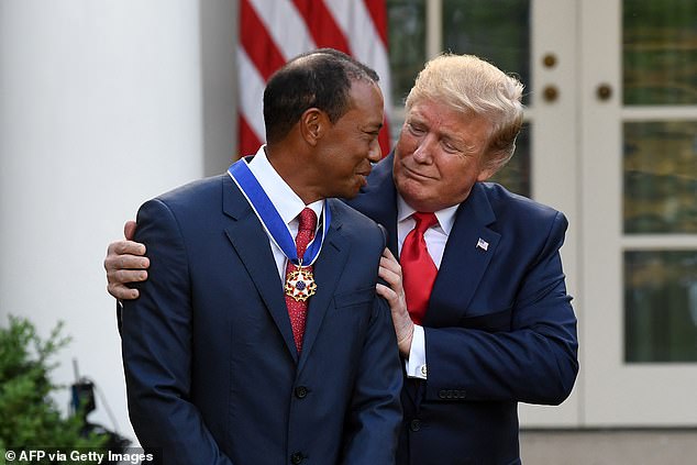 The relationship has the blessing of the president - Trump paid tribute to the pair of them