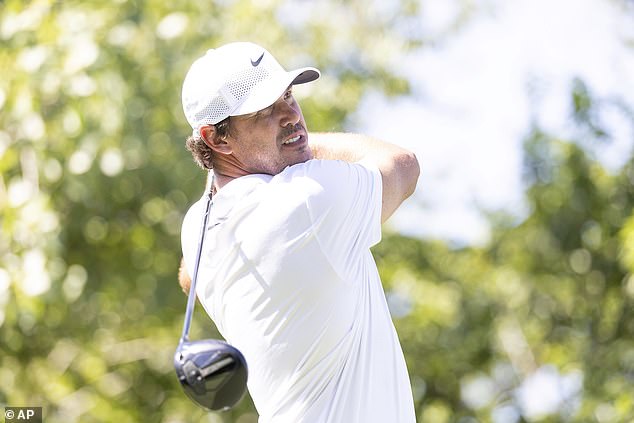 The five-time major winner damaged a tee box - before withdrawing through a mystery illness