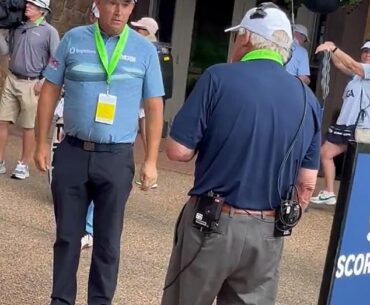 Padraig Harrington was involved in a bust-up with former pro-turned reporter Roger Maltbie