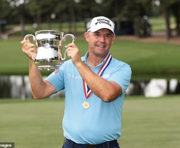 Padraig Harrington triumphed in the US Senior Open for a second time on Sunday evening