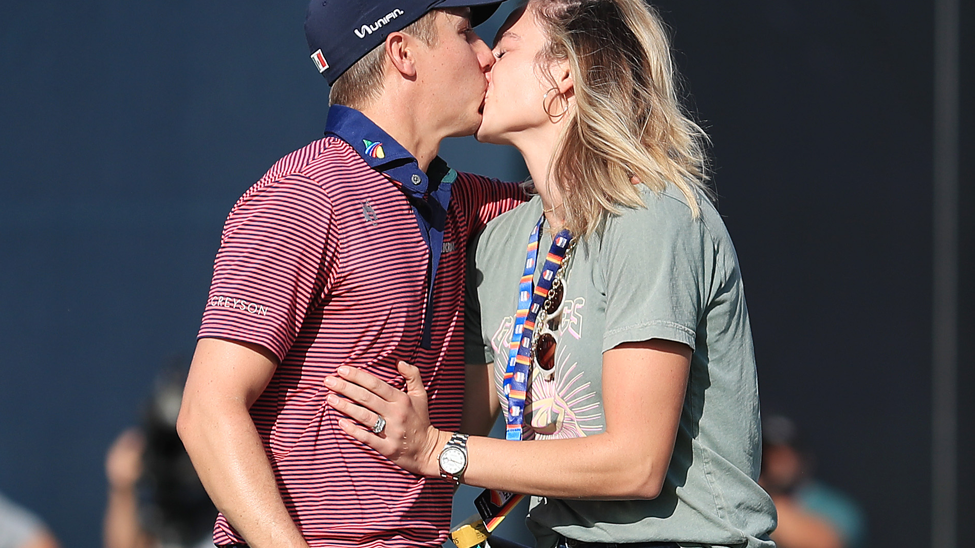 Who Is Carlos Ortiz’s Wife? Carlos Ortiz and his wife, Haley, after he won the 2020 Vivint Houston Open