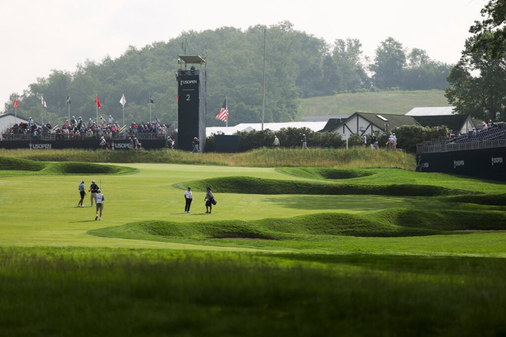General view of Oakmont Country Club before the 2025 US Open