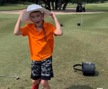 Caught a pretty awesome moment while recording my son’s chipping practice